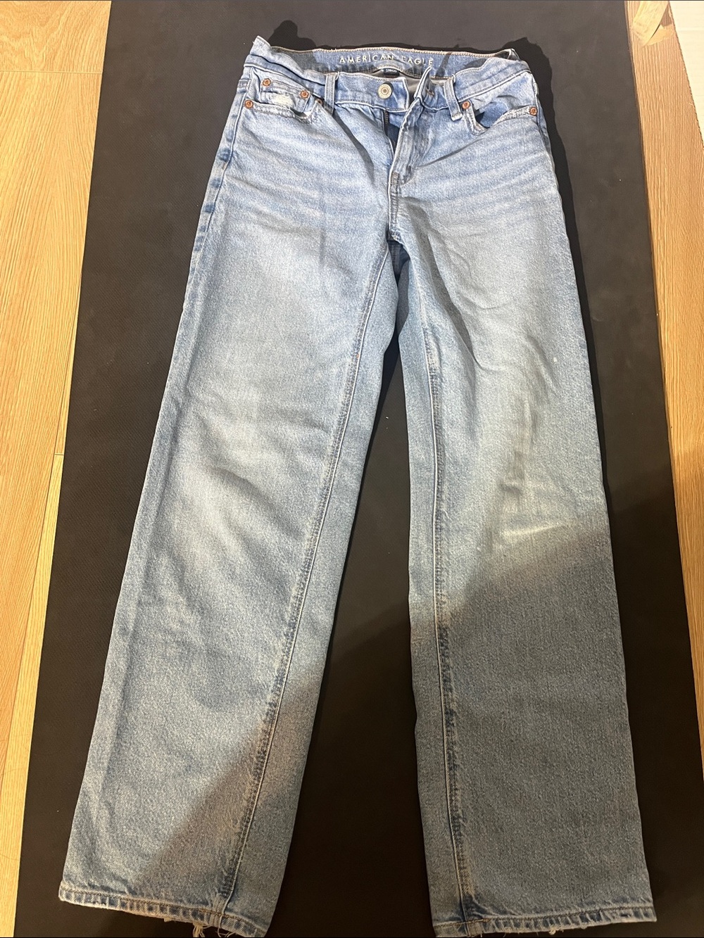 American Eagle Outfitters Light Wash Straight Leg Jeans